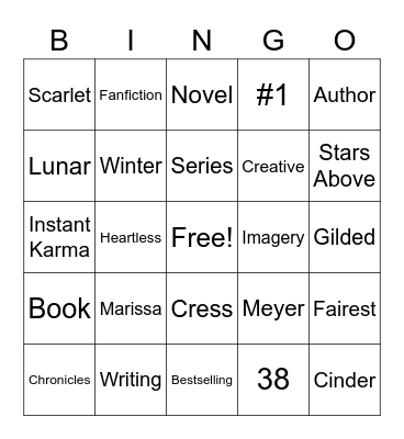 Marissa Meyer Bingo Card