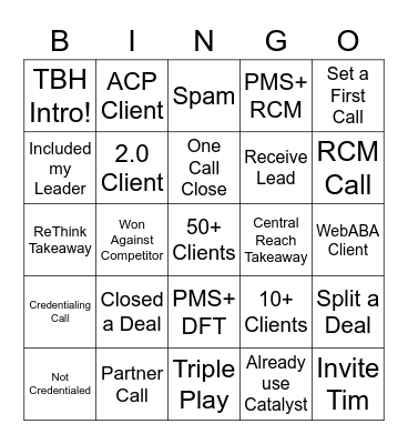 ABA Bingo Card
