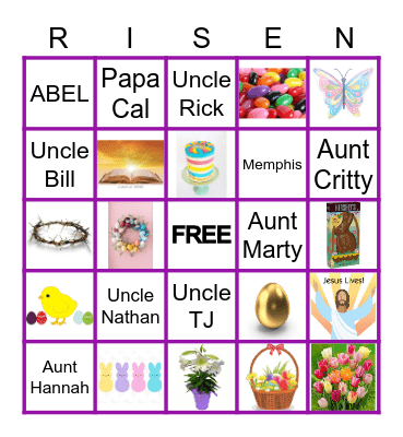 COVERT EASTER Bingo Card