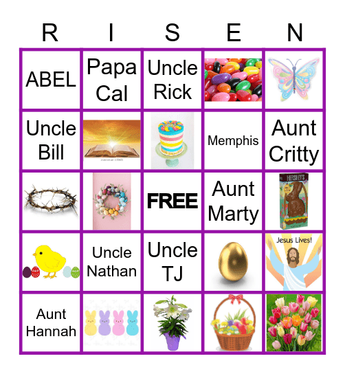 COVERT EASTER Bingo Card