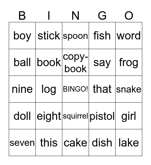 Bingo Card