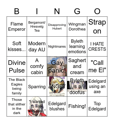 Edeleth Fanfic bingeo Bingo Card