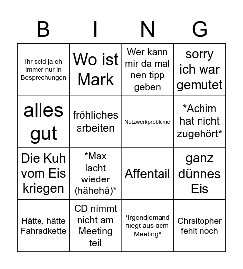 Daily Bingo Card