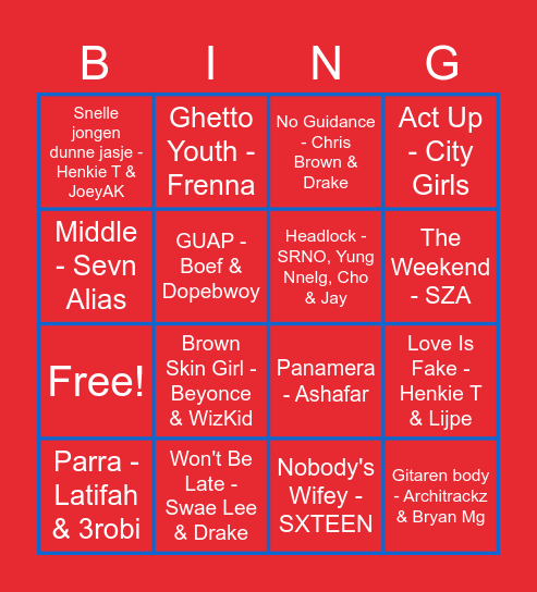 Straatteam BINGO Card