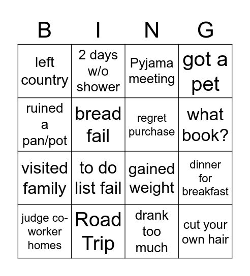 Culture Trip Q Bingo Card