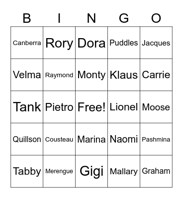 Animal Crossing Bingo Card