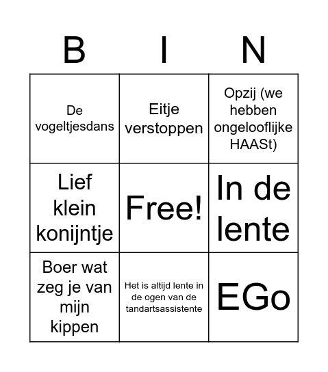 PaasBingo Card