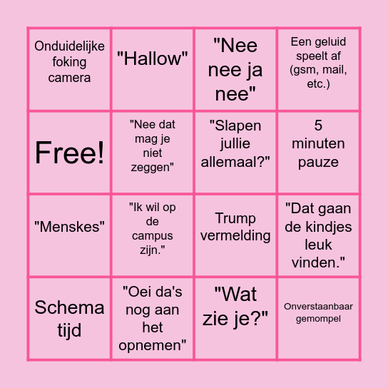 Martini Wellens Bingo! <3 Bingo Card