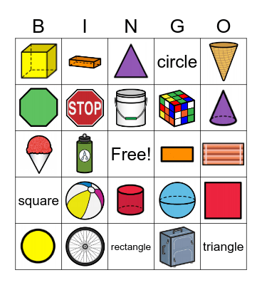 2d/3d shapes (ULS lesson 24) Bingo Card