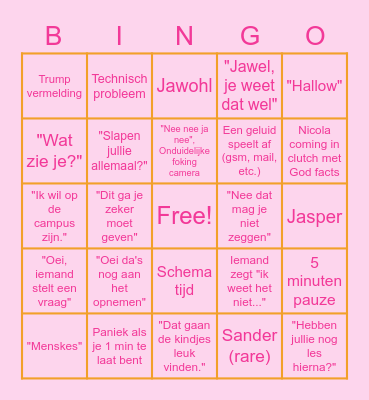 Martini Wellens Bingo <3 Bingo Card