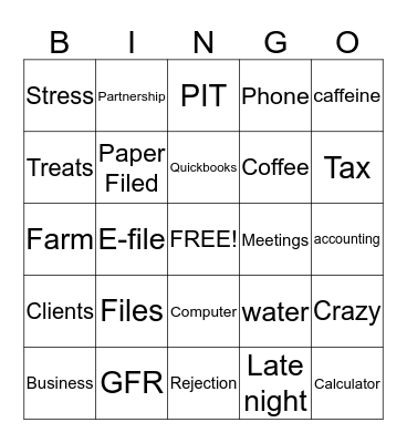 Fun at Work Day! Bingo Card