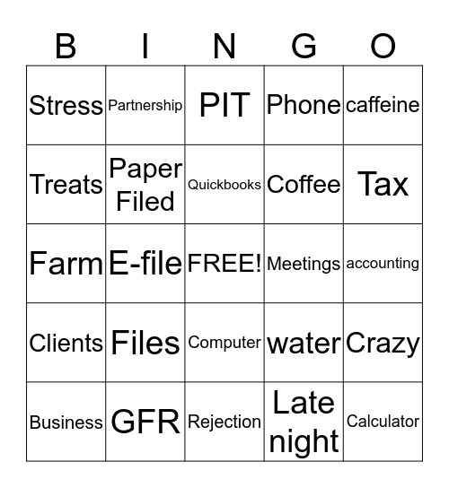 Fun at Work Day! Bingo Card