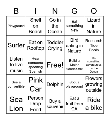 Pruden San Diego Bingo! Bingo Card