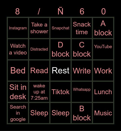 REMOTE DAY Bingo Card