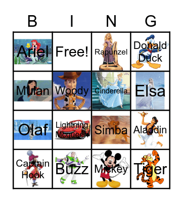 Disney BINGO! Bingo Card