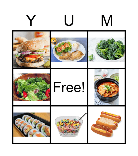 FOOD Bingo Card