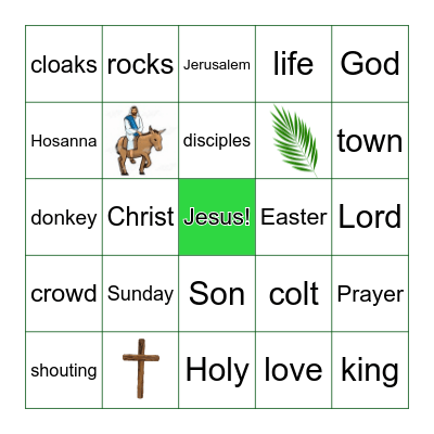 Palm Sunday Bingo Card