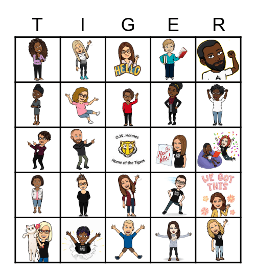 Open Holmes Tiger Bingo Card
