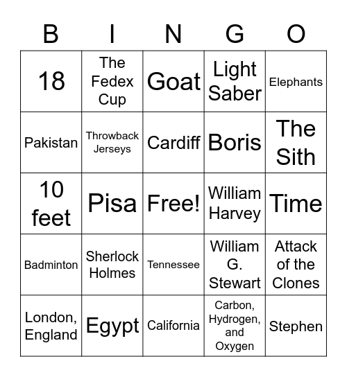 Number Bingo 1-75 Bingo Card