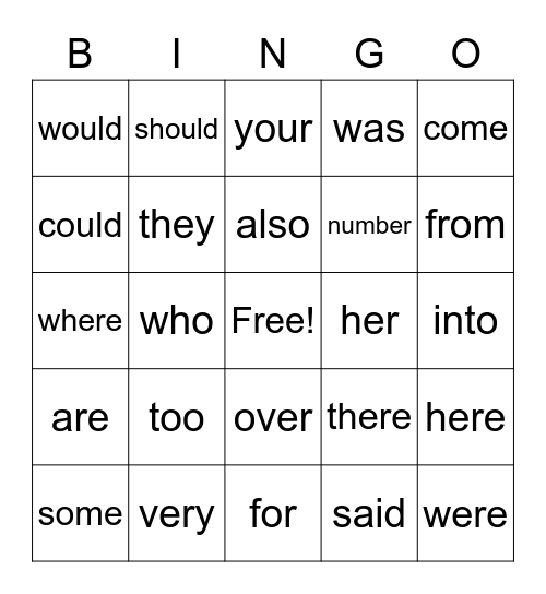 Fundation G1  U8 W2 Bingo Card
