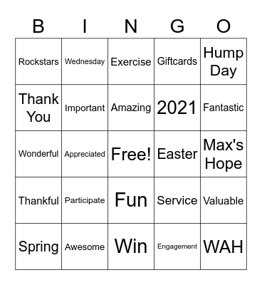 Bingo Time Bingo Card