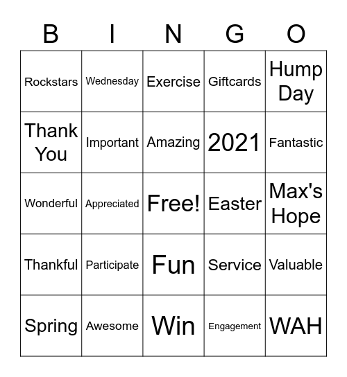 Bingo Time Bingo Card