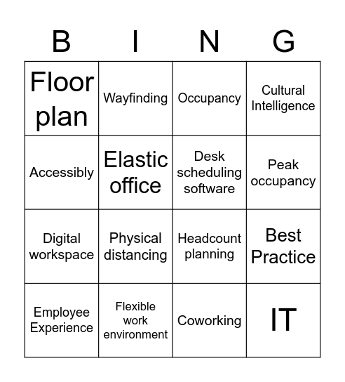 Workplace Round Table Bingo Card