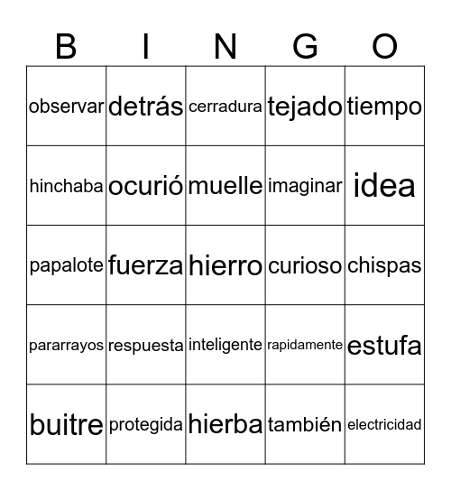 Este es Ben Franklin Bingo Card