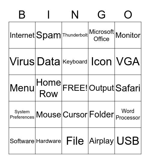 Tech Time Bingo Card