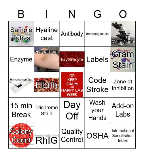 2021     Happy Lab Week!     2021 Bingo Card