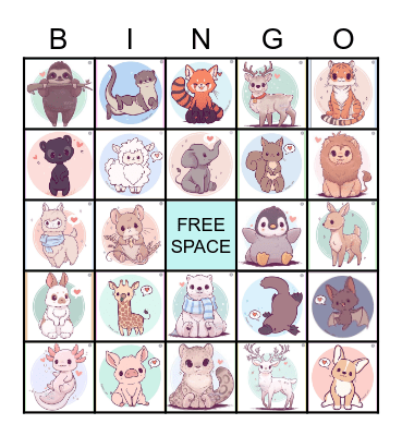 Animal BINGO Card