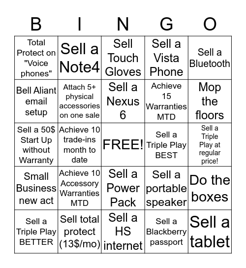Champlain Store Bingo! Bingo Card