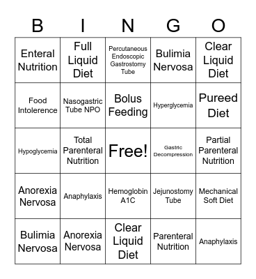 NF Ch 24 Bingo Card