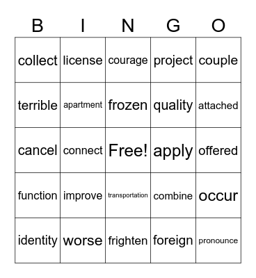 R'n'Bingo Card