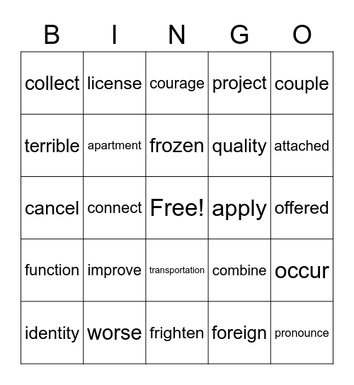 R'n'Bingo Card