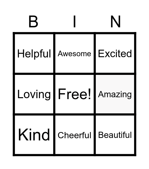 Sophia6C_friendship_bingo Card