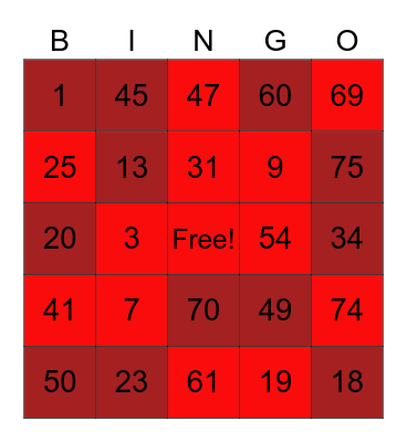 polka-dot bingo Card