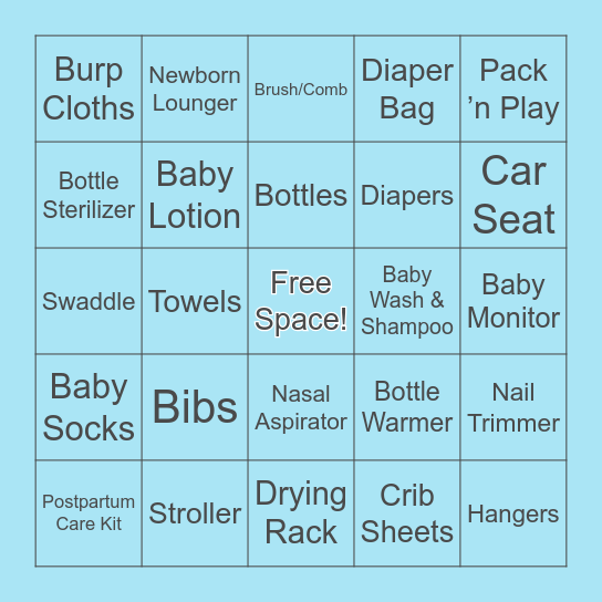 Baby Simpson Bingo Card