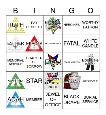 CHAPTER OF SORROW BINGO 2 Bingo Card