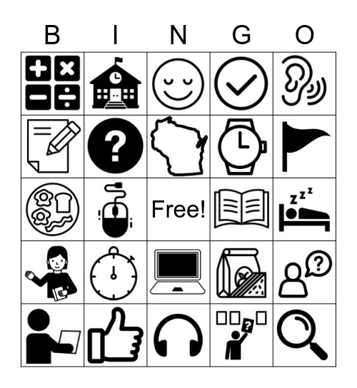 Test Prep Bingo Card