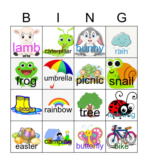 SPRING Bingo Card