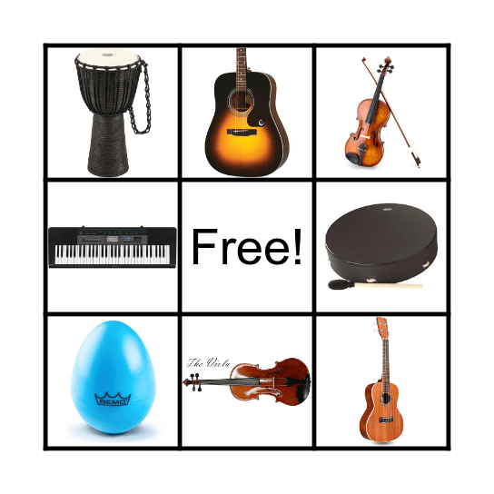 Music Bingo! Bingo Card