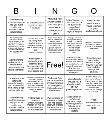 Parent Group Bingo Card