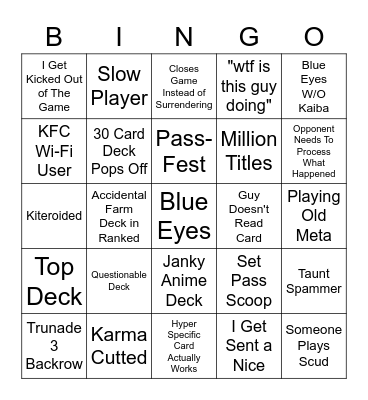 DL Bingo of Pain by Mhmbacon Bingo Card