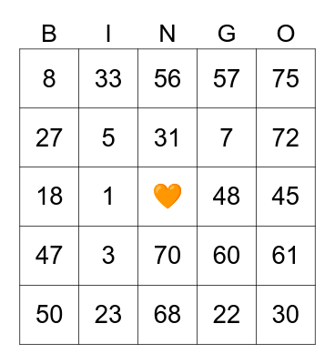 Homedeluxe Bingo Card Bingo Card