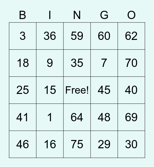 Justin Avestruz Bingo Card