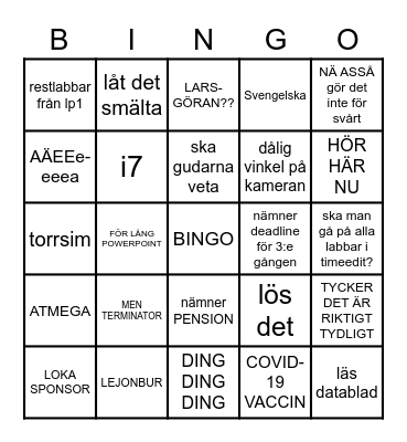 EITA15 Bingo Card