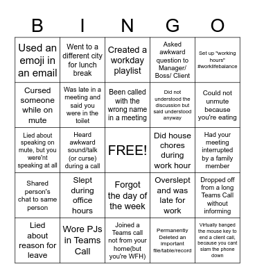FRINGO Bingo Card