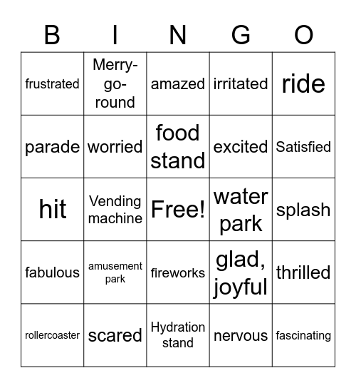 Speaking Box 2 Unit 03 Bingo Card