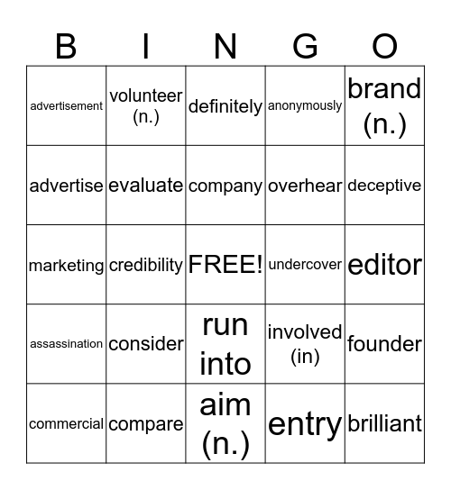 CONNECTIONS Bingo Card
